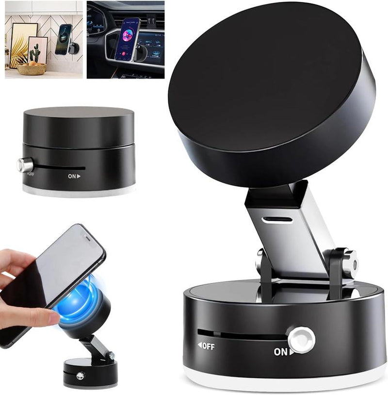 Vacuum Magnetic Suction Phone Holder, Upgraded, Adjustable Suction Cup Car Phone Mount,Hands-Free Cell Phone Holder for Car/Gym/Mirror/Smooth Surface,Compatible with Iphone 16/15/14/13/12 Series