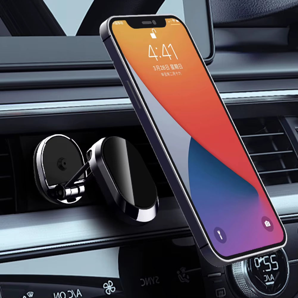 Magnetic Car Phone Holder 360 Rotate Foldable Magnet Mobile Phone Stand Cell GPS Support for Iphone 14 13 Xiaomi Mi Samsung LG