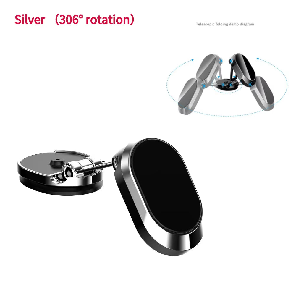 Magnetic Car Phone Holder 360 Rotate Foldable Magnet Mobile Phone Stand Cell GPS Support for Iphone 14 13 Xiaomi Mi Samsung LG
