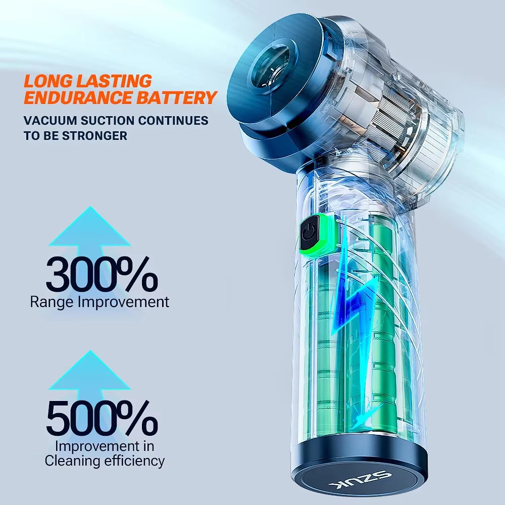 Car Vacuum Cleaner Handheld Cordless Strong Suction Car Vacuum Cleaner Foldable Cleaning Machine Portable Vacuum Cleaner