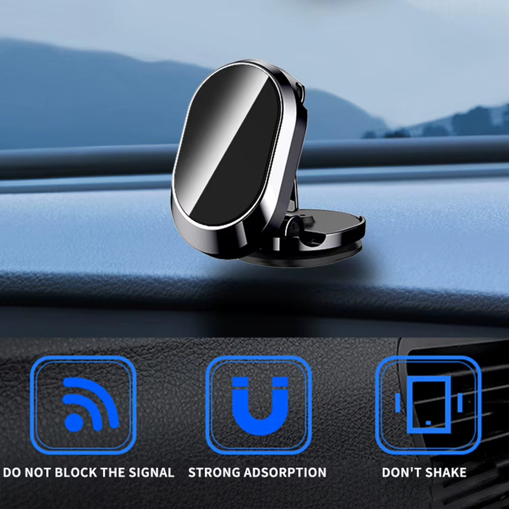 Magnetic Car Phone Holder 360 Rotate Foldable Magnet Mobile Phone Stand Cell GPS Support for Iphone 14 13 Xiaomi Mi Samsung LG