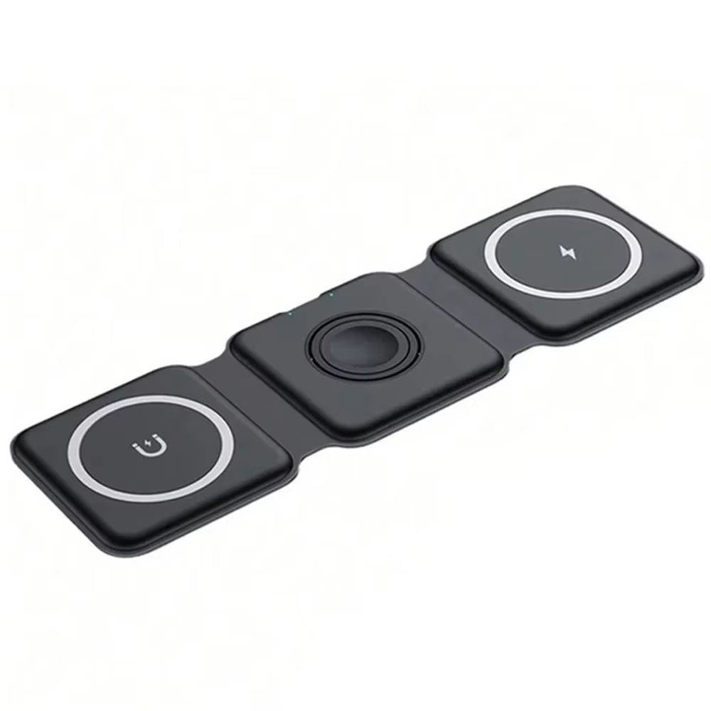 100W 3 in 1 Foldable Portable Wireless Charger Pad for Iphone 15 14 13 12 Pro Max Apple Watch Airpods Fast Charging Dock Station