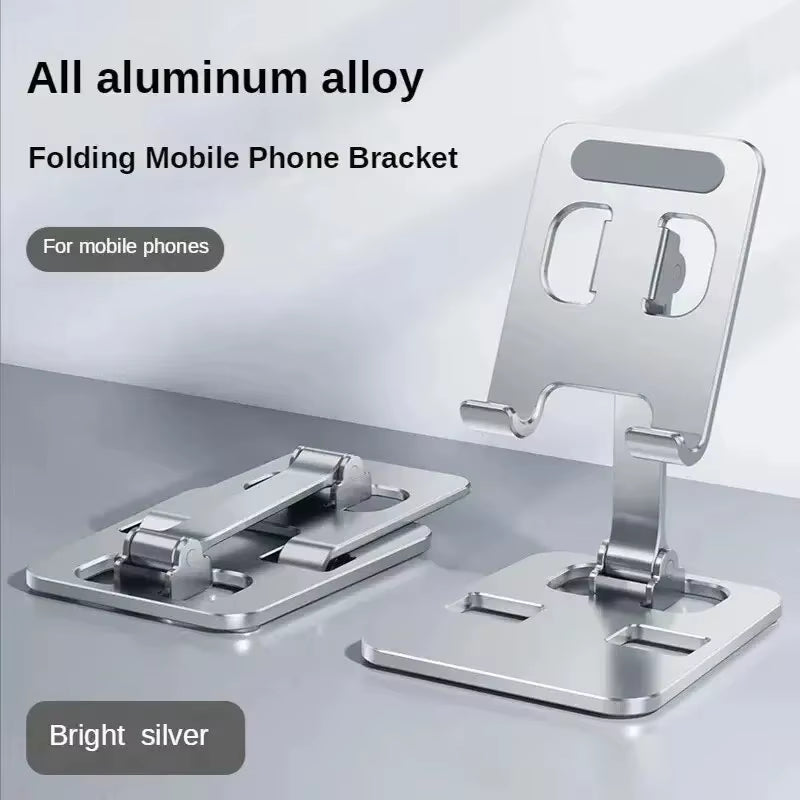 Universal Aluminum Alloy Phone Tablet Holder for Ipad Adjustable Flexible Folding Lazy Desktop Live Mobile Phone Stand Mount