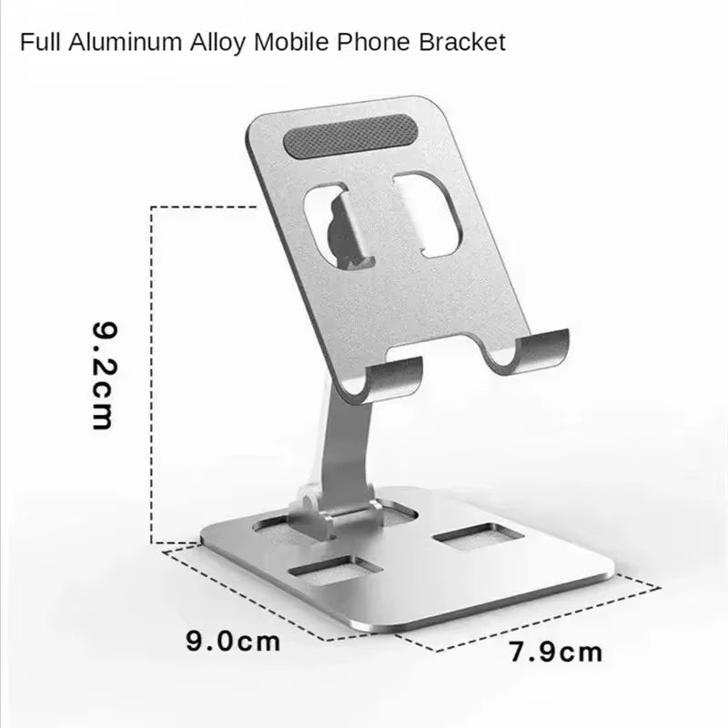 Universal Aluminum Alloy Phone Tablet Holder for Ipad Adjustable Flexible Folding Lazy Desktop Live Mobile Phone Stand Mount